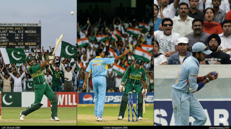 The 1986 Miandad Six, 1996 Prasad Sohail, 2007 Misbah Scoop: Ranking India-Pakistan Cricket’s Most Iconic Moments